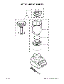 02 - Attachment Parts parts for Kitchenaid Blender 5KSB5553SWH0 / from AppliancePartsPros.com