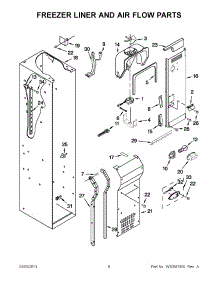 04 - Freezer Liner And Air Flow Parts parts for Kitchenaid Refrigerator KSSO36FTX17 / from AppliancePartsPros.com