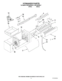 08 - Icemaker Parts parts for Kitchenaid Refrigerator KBFS25EWBL7 / from AppliancePartsPros.com