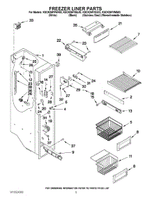 04 - Freezer Liner Parts parts for Kitchenaid Refrigerator KSCK25FVSS03 / from AppliancePartsPros.com