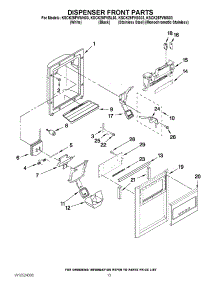 08 - Dispenser Front Parts parts for Kitchenaid Refrigerator KSCK25FVSS03 / from AppliancePartsPros.com