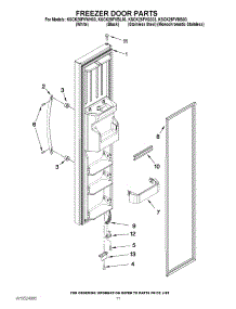 07 - Freezer Door Parts parts for Kitchenaid Refrigerator KSCK25FVBL03 / from AppliancePartsPros.com