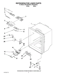 03 - Refrigerator Liner Parts parts for Kitchenaid Refrigerator KFCS22EVWH4 / from AppliancePartsPros.com