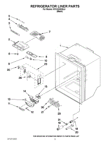 03 - Refrigerator Liner Parts parts for Kitchenaid Refrigerator KFCO22EVBL4 / from AppliancePartsPros.com