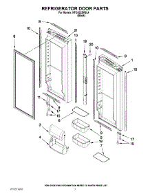 04 - Refrigerator Door Parts parts for Kitchenaid Refrigerator KFCO22EVBL4 / from AppliancePartsPros.com