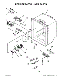 04 - Refrigerator Liner Parts parts for Kitchenaid Refrigerator KBFS20EVMS9 / from AppliancePartsPros.com