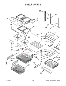 07 - Shelf Parts parts for Kitchenaid Refrigerator KBFS20EVMS9 / from AppliancePartsPros.com