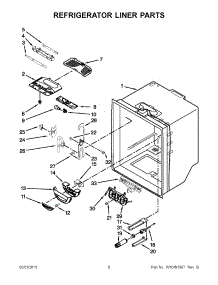 03 - Refrigerator Liner Parts parts for Kitchenaid Refrigerator KBFS22EWMS5 / from AppliancePartsPros.com