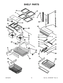 06 - Shelf Parts parts for Kitchenaid Refrigerator KBFS22EWMS5 / from AppliancePartsPros.com