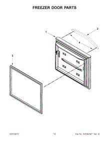 07 - Freezer Door Parts parts for Kitchenaid Refrigerator KBFS22EWMS5 / from AppliancePartsPros.com