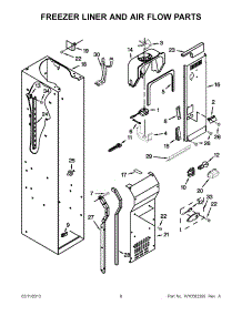 04 - Freezer Liner And Air Flow Parts parts for Kitchenaid Refrigerator KSSO42FTX17 / from AppliancePartsPros.com