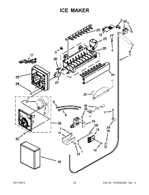 12 - Ice Maker parts for Kitchenaid Refrigerator KSSO42FTX17 / from AppliancePartsPros.com