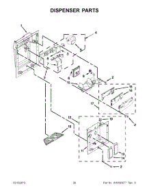 10 - Dispenser Parts parts for Kitchenaid Refrigerator KSSC42QVS05 / from AppliancePartsPros.com
