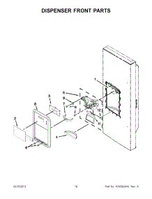 09 - Dispenser Front Parts parts for Kitchenaid Refrigerator KFIS20XVMS11 / from AppliancePartsPros.com