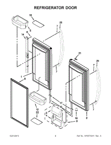 04 - Refrigerator Door parts for Kitchenaid Refrigerator KBFS22EWBL7 / from AppliancePartsPros.com