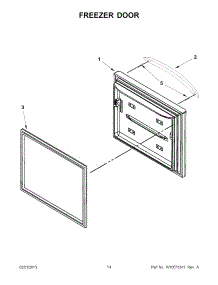 07 - Freezer Door parts for Kitchenaid Refrigerator KBFS22EWBL7 / from AppliancePartsPros.com