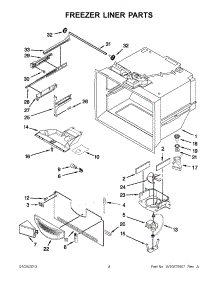 02 - Freezer Liner Parts parts for Kitchenaid Refrigerator KBFS25EWBL9 / from AppliancePartsPros.com