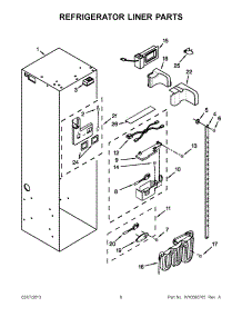 03 - Refrigerator Liner Parts parts for Kitchenaid Refrigerator KSSC48QVS05 / from AppliancePartsPros.com