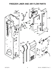 04 - Freezer Liner And Air Flow Parts parts for Kitchenaid Refrigerator KSSC48QVS05 / from AppliancePartsPros.com