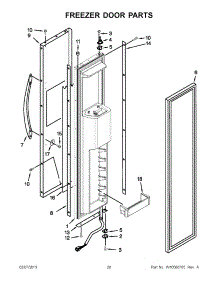 10 - Freezer Door Parts parts for Kitchenaid Refrigerator KSSC48QVS05 / from AppliancePartsPros.com