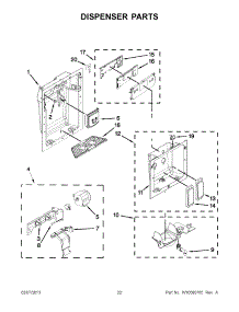 11 - Dispenser Parts parts for Kitchenaid Refrigerator KSSC48QVS05 / from AppliancePartsPros.com