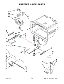 06 - Freezer Liner Parts parts for Kitchenaid Refrigerator KFIS20XVWH8 / from AppliancePartsPros.com