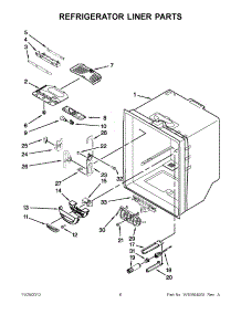 03 - Refrigerator Liner Parts parts for Kitchenaid Refrigerator KBFS25EWMS10 / from AppliancePartsPros.com