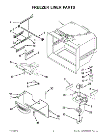 02 - Freezer Liner Parts parts for Kitchenaid Refrigerator KBRS19KTMS3 / from AppliancePartsPros.com