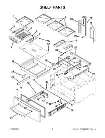 03 - Shelf Parts parts for Kitchenaid Refrigerator KFXS25RYMS5 / from AppliancePartsPros.com