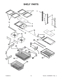 07 - Shelf Parts parts for Kitchenaid Refrigerator KBRS19KTWH7 / from AppliancePartsPros.com