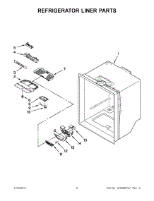 04 - Refrigerator Liner Parts parts for Kitchenaid Refrigerator KBRS22KWBL7 / from AppliancePartsPros.com
