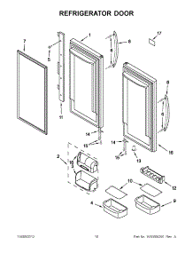 05 - Refrigerator Door parts for Kitchenaid Refrigerator KBFS20EVMS13 / from AppliancePartsPros.com