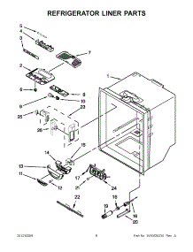03 - Refrigerator Liner Parts parts for Kitchenaid Refrigerator KFCO22EVBL5 / from AppliancePartsPros.com