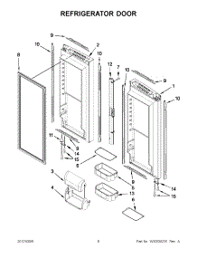 04 - Refrigerator Door parts for Kitchenaid Refrigerator KFCO22EVBL5 / from AppliancePartsPros.com