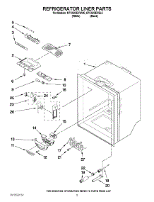 03 - Refrigerator Liner Parts parts for Kitchenaid Refrigerator KFCS22EVBL5 / from AppliancePartsPros.com