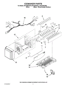 05 - Icemaker Parts parts for Kitchenaid Refrigerator KFXS25RYBL4 / from AppliancePartsPros.com