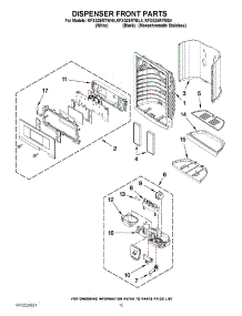 08 - Dispenser Front Parts parts for Kitchenaid Refrigerator KFXS25RYMS4 / from AppliancePartsPros.com