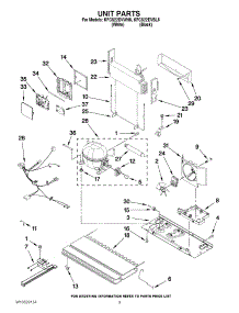 05 - Unit Parts parts for Kitchenaid Refrigerator KFCS22EVWH5 / from AppliancePartsPros.com