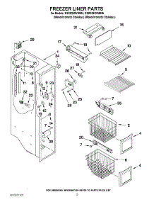 04 - Freezer Liner Parts parts for Kitchenaid Refrigerator KSRS25RVMS05 / from AppliancePartsPros.com