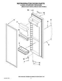 06 - Refrigerator Door Parts parts for Kitchenaid Refrigerator KSRS25RVMS05 / from AppliancePartsPros.com