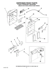 08 - Dispenser Front Parts parts for Kitchenaid Refrigerator KSRS25RVMS05 / from AppliancePartsPros.com