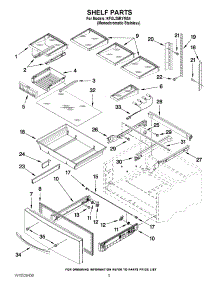 03 - Shelf Parts parts for Kitchenaid Refrigerator KFXL25RYMS4 / from AppliancePartsPros.com