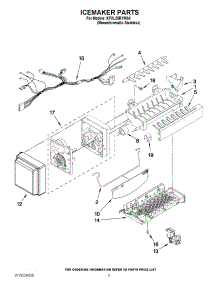 05 - Icemaker Parts parts for Kitchenaid Refrigerator KFXL25RYMS4 / from AppliancePartsPros.com