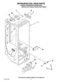 02 - Refrigerator Liner Parts parts for Kitchenaid Refrigerator KSRS25RVMK05 / from AppliancePartsPros.com
