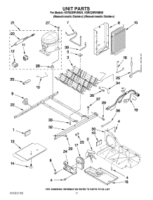 11 - Unit Parts parts for Kitchenaid Refrigerator KSRS25RVMK05 / from AppliancePartsPros.com