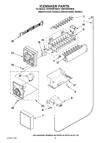 12 - Icemaker Parts parts for Kitchenaid Refrigerator KSRS25RVMK05 / from AppliancePartsPros.com