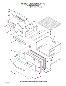 03 - Upper Drawer Parts parts for Kitchenaid Refrigerator KDDO24CVX01 / from AppliancePartsPros.com