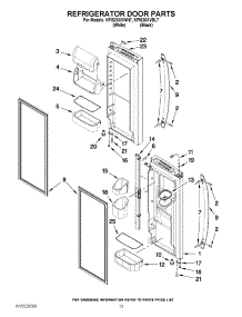 07 - Refrigerator Door Parts parts for Kitchenaid Refrigerator KFIS20XVWH7 / from AppliancePartsPros.com