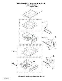 07 - Refrigerator Shelf Parts parts for Kitchenaid Refrigerator KSSC36QTS06 / from AppliancePartsPros.com