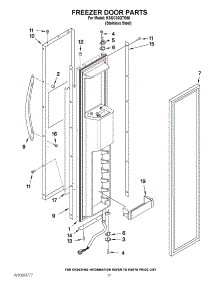 11 - Freezer Door Parts parts for Kitchenaid Refrigerator KSSC36QTS06 / from AppliancePartsPros.com